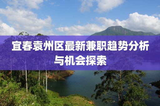 宜春袁州区最新兼职趋势分析与机会探索