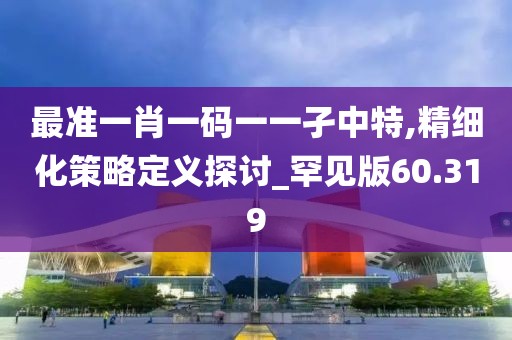 最准一肖一码一一孑中特,精细化策略定义探讨_罕见版60.319