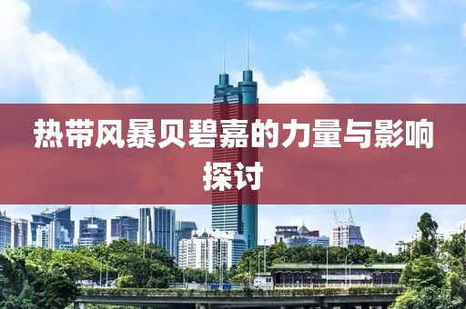 热带风暴贝碧嘉的力量与影响探讨