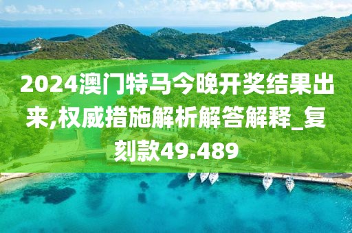 2024澳门特马今晚开奖结果出来,权威措施解析解答解释_复刻款49.489