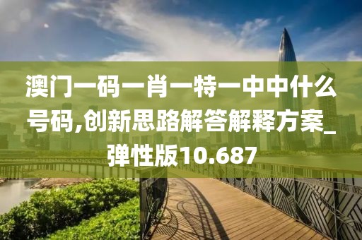 澳门一码一肖一特一中中什么号码,创新思路解答解释方案_弹性版10.687