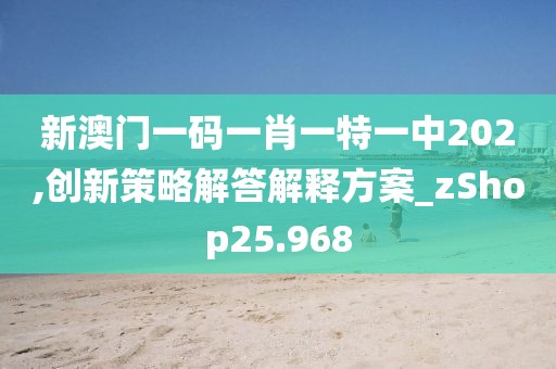 新澳门一码一肖一特一中202,创新策略解答解释方案_zShop25.968