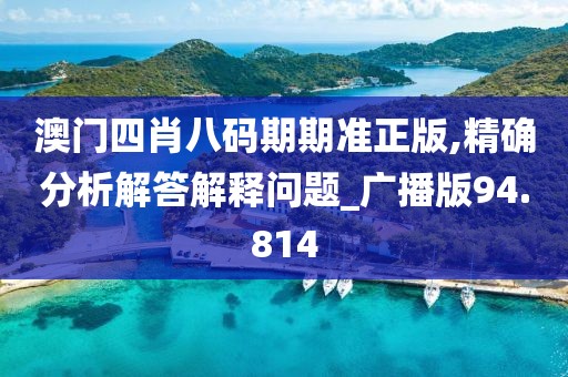 澳门四肖八码期期准正版,精确分析解答解释问题_广播版94.814