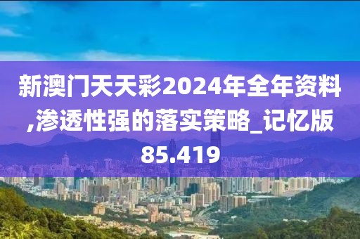 新澳门天天彩2024年全年资料,渗透性强的落实策略_记忆版85.419