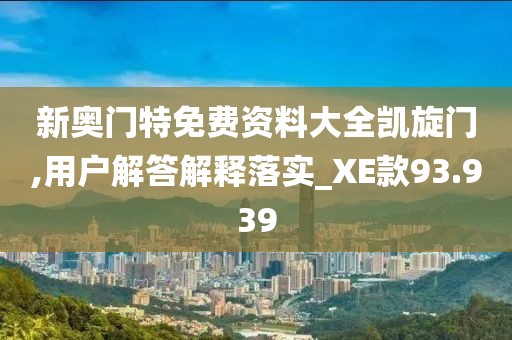 新奥门特免费资料大全凯旋门,用户解答解释落实_XE款93.939