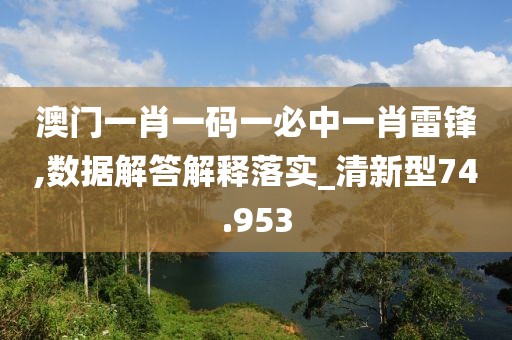 澳门一肖一码一必中一肖雷锋,数据解答解释落实_清新型74.953