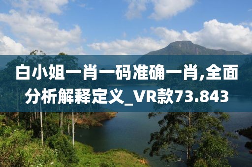 白小姐一肖一码准确一肖,全面分析解释定义_VR款73.843