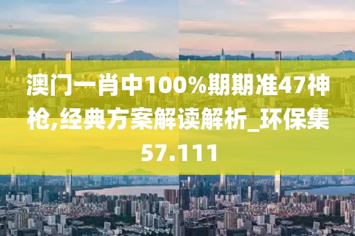澳门一肖中100%期期准47神枪,经典方案解读解析_环保集57.111