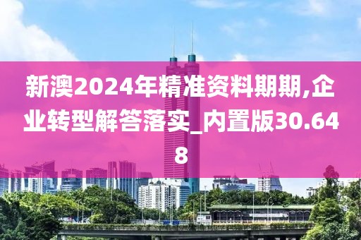 新澳2024年精准资料期期,企业转型解答落实_内置版30.648