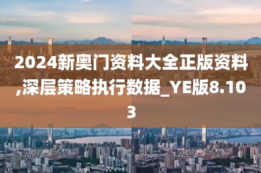 2024新奥门资料大全正版资料,深层策略执行数据_YE版8.103