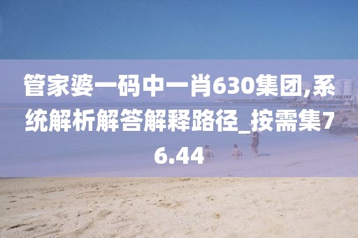 管家婆一码中一肖630集团,系统解析解答解释路径_按需集76.44