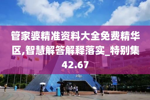 管家婆精准资料大全免费精华区,智慧解答解释落实_特别集42.67