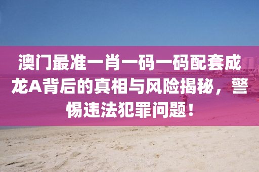 澳门最准一肖一码一码配套成龙A背后的真相与风险揭秘，警惕违法犯罪问题！