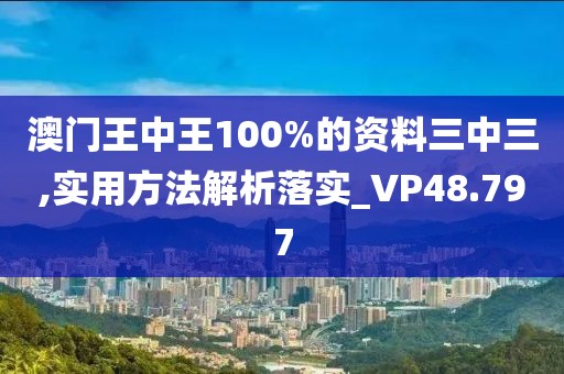 澳门王中王100%的资料三中三,实用方法解析落实_VP48.797