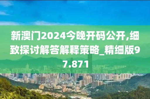 新澳门2024今晚开码公开,细致探讨解答解释策略_精细版97.871
