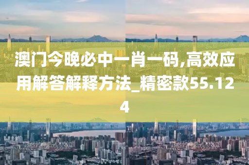 澳门今晚必中一肖一码,高效应用解答解释方法_精密款55.124