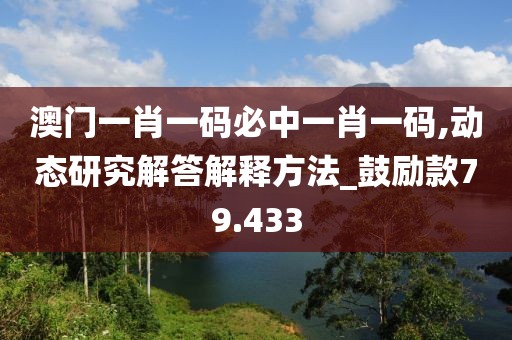 澳门一肖一码必中一肖一码,动态研究解答解释方法_鼓励款79.433