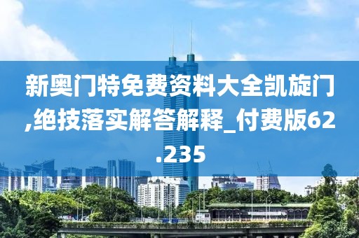 新奥门特免费资料大全凯旋门,绝技落实解答解释_付费版62.235