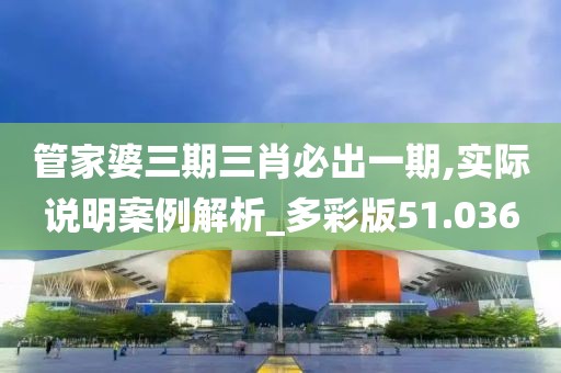 管家婆三期三肖必出一期,实际说明案例解析_多彩版51.036