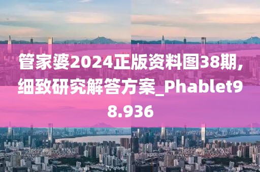 管家婆2024正版资料图38期,细致研究解答方案_Phablet98.936