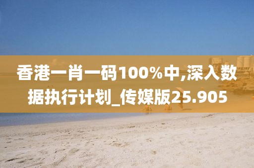 香港一肖一码100%中,深入数据执行计划_传媒版25.905