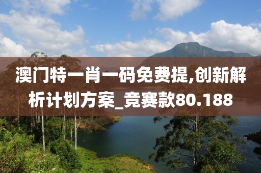 澳门特一肖一码免费提,创新解析计划方案_竞赛款80.188