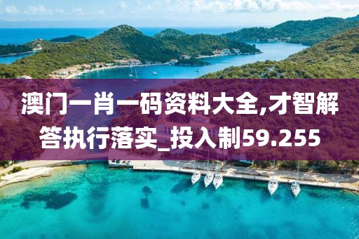 澳门一肖一码资料大全,才智解答执行落实_投入制59.255