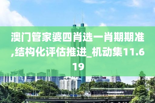 澳门管家婆四肖选一肖期期准,结构化评估推进_机动集11.619