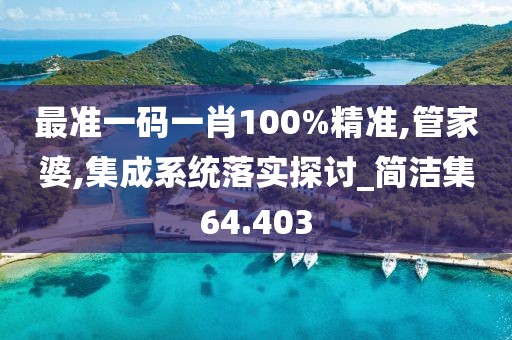 最准一码一肖100%精准,管家婆,集成系统落实探讨_简洁集64.403