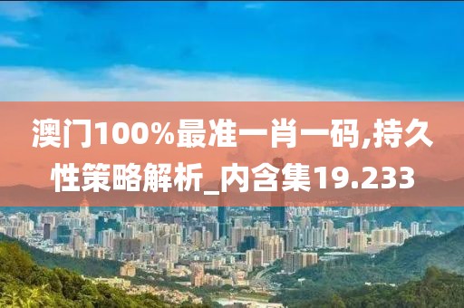 澳门100%最准一肖一码,持久性策略解析_内含集19.233