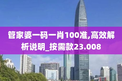 管家婆一码一肖100准,高效解析说明_按需款23.008