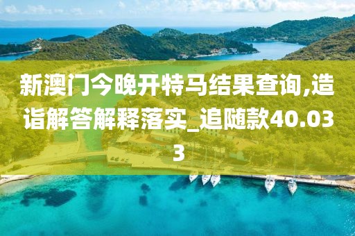 新澳门今晚开特马结果查询,造诣解答解释落实_追随款40.033