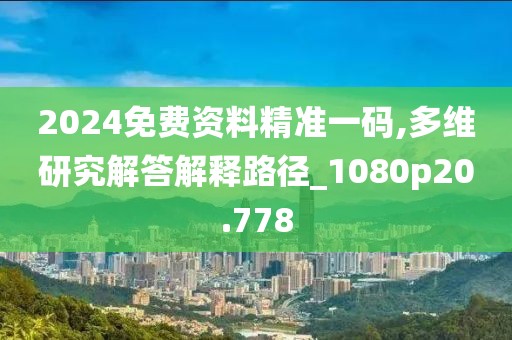 2024免费资料精准一码,多维研究解答解释路径_1080p20.778