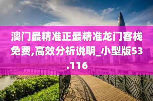 澳门最精准正最精准龙门客栈免费,高效分析说明_小型版53.116