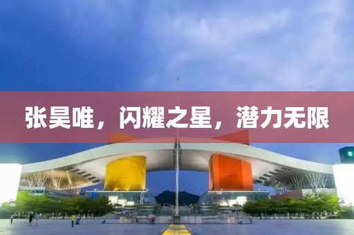 张昊唯，闪耀之星，潜力无限
