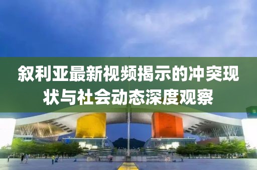 叙利亚最新视频揭示的冲突现状与社会动态深度观察