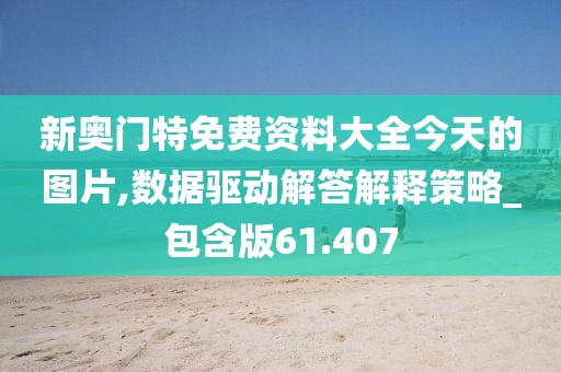 新奥门特免费资料大全今天的图片,数据驱动解答解释策略_包含版61.407