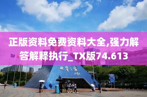 正版资料免费资料大全,强力解答解释执行_TX版74.613