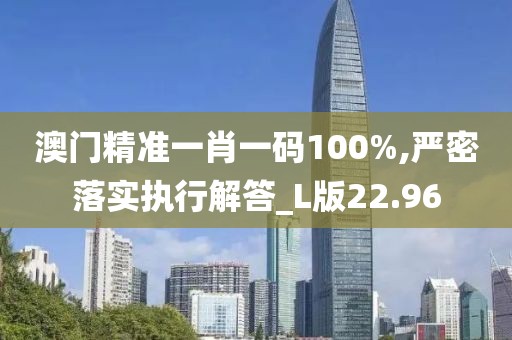 澳门精准一肖一码100%,严密落实执行解答_L版22.96