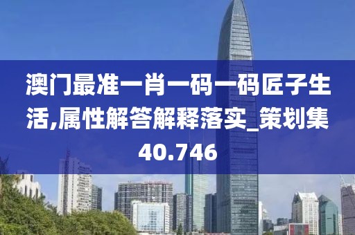 澳门最准一肖一码一码匠子生活,属性解答解释落实_策划集40.746