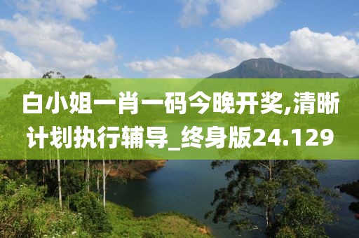白小姐一肖一码今晚开奖,清晰计划执行辅导_终身版24.129