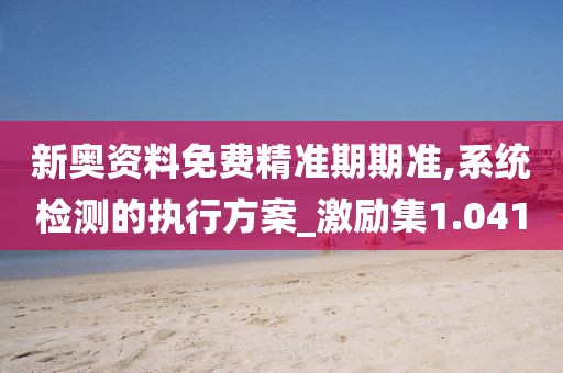 新奥资料免费精准期期准,系统检测的执行方案_激励集1.041
