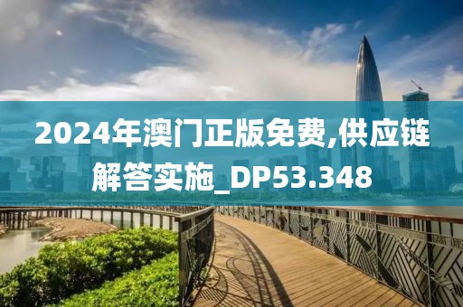 2024年澳门正版免费,供应链解答实施_DP53.348