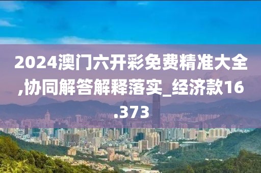 2024澳门六开彩免费精准大全,协同解答解释落实_经济款16.373