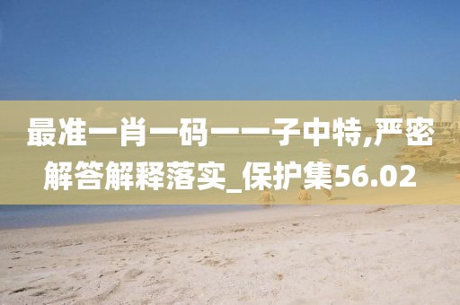 最准一肖一码一一子中特,严密解答解释落实_保护集56.02