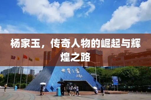 杨家玉，传奇人物的崛起与辉煌之路