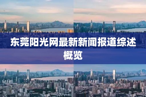 东莞阳光网最新新闻报道综述概览