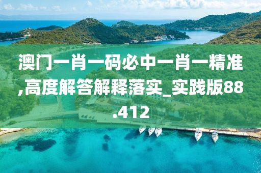 澳门一肖一码必中一肖一精准,高度解答解释落实_实践版88.412