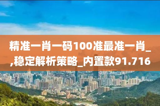 精准一肖一码100准最准一肖_,稳定解析策略_内置款91.716