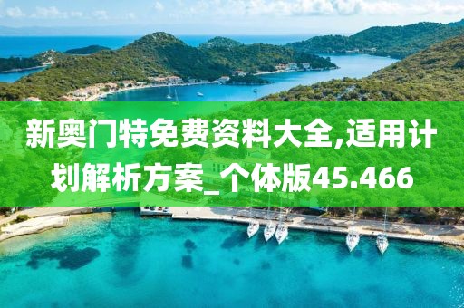 新奥门特免费资料大全,适用计划解析方案_个体版45.466